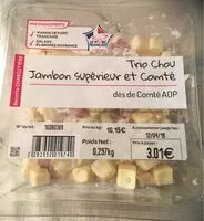 Mängden socker i Trio chou jambon supérieur et comté