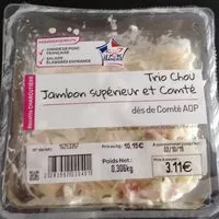 Mängden socker i Trio chou jambon supérieur et comté