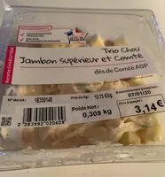 Mängden socker i Trio chou jambon superieur et comté