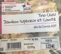 Mängden socker i Trio Chou jambon et comté