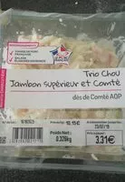 Mängden socker i Trio Chou Jambon et Comté