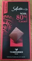 Mängden socker i Chocolat Noir 80% Cacao Selection