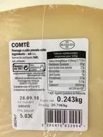 Mängden socker i Comté bio
