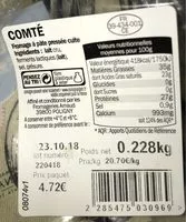 Mängden socker i Comte bio