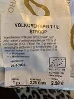 Mängden socker i Volkoren spelt