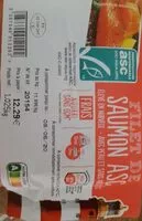 Mängden socker i Filet de saumon Asc