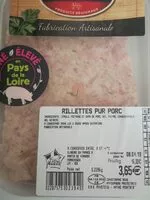 Mängden socker i Rillettes pur porc