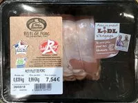 Mängden socker i Rôti filet de porc