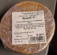 Mängden socker i Mutschli 1/1