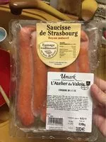 Mängden socker i Saucisse de strasbourg