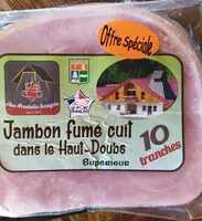 Mängden socker i Jambon fumé cuit dans le Haut-Doubs