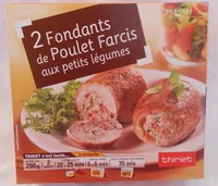 Mängden socker i Fondants de poulet farcis aux petits légumes