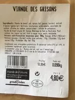 Mängden socker i Viande de grisons