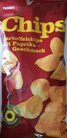 Mängden socker i Kartoffelchips mit Paprika-Geschmack