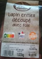 Mängden socker i Lapin entier découpé avec foie