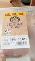 Mängden socker i 2 Rôtis filet de porc