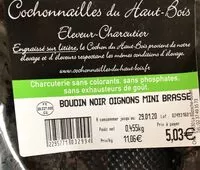 Mängden socker i Boudin Noir Oignons brassé