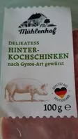 Mängden socker i Hinter-Kochschinken