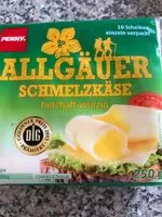 Mängden socker i Schmelzkäse Allgäuer Art