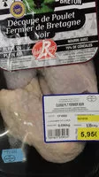 Mängden socker i découpe de poulet fermier de Bretagne noir