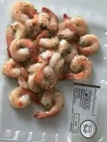 Mängden socker i Queues de crevettes decortiquees cuites aux herbes