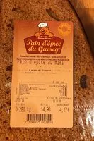 Mängden socker i Pain d'epice au miel