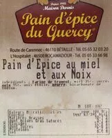 Mängden socker i Pain d'épices du Quercy au miel et aux noix