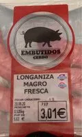 Mängden socker i Longaniza Magro Fresca