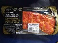 Mängden socker i Costilla adobada de cerdo iberico