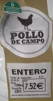 Mängden socker i Pollo de campo entero