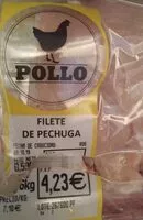 Mängden socker i Filete de pollo