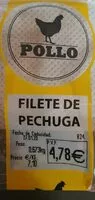 Mängden socker i Filete pechuga de pollo