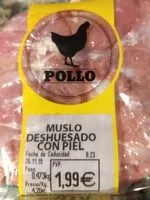 Mängden socker i Carne de muslo y contramuslo deshuesado