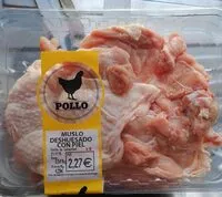 Mängden socker i Produit arne muslo y contramuslo inconnu