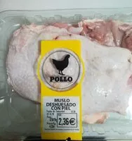Mängden socker i Muslo de pollo deshuesado con piel