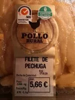 Mängden socker i Filete de pechuga de pollo rural