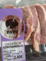 Mängden socker i Chuleta de contra muslo de pavo