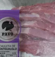 Mängden socker i Chuleta de contramuslo de pavo