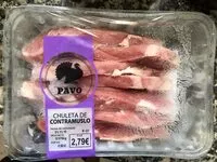 Mängden socker i Chuleta de contramuslo de pavo