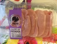 Mängden socker i Filete de pechuga de pavo