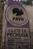 Mängden socker i Filete de pechuga de pavo