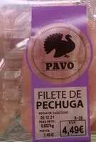 Mängden socker i Filete de pechuga de pavo