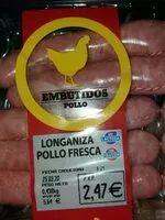Mängden socker i Longaniza pollo fresca