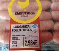 Mängden socker i Longaniza pollo fresca sin lactosa sin gluten Martínez