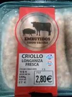 Mängden socker i Criollo longaniza fresca