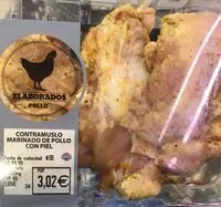 Mängden socker i Contramuslo marinado de pollo con piel