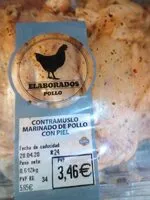 Mängden socker i Contramuslo marinado de pollo