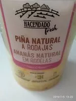 Mängden socker i Piña natural a rodajas
