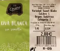 Mängden socker i UVA BLANCA sin semillas