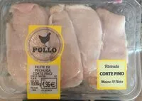 Mängden socker i Filete de pechuga de pollo corte fino